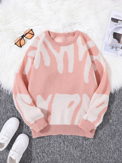 Black &amp; White Drip Knit 