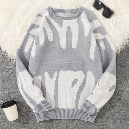 Black &amp; White Drip Knit 