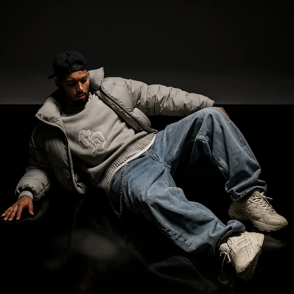 Grey Long Sleeve Sweater Dollar Knitted